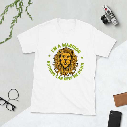 I'm a Warrior Nothing Can Keep Me Down Lion Tee - Green