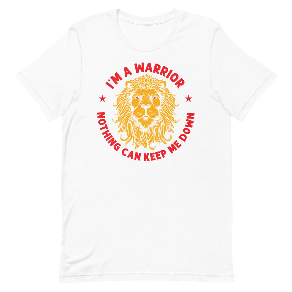 I'm a Warrior Nothing Can Keep Me Down Lion Tee - Red